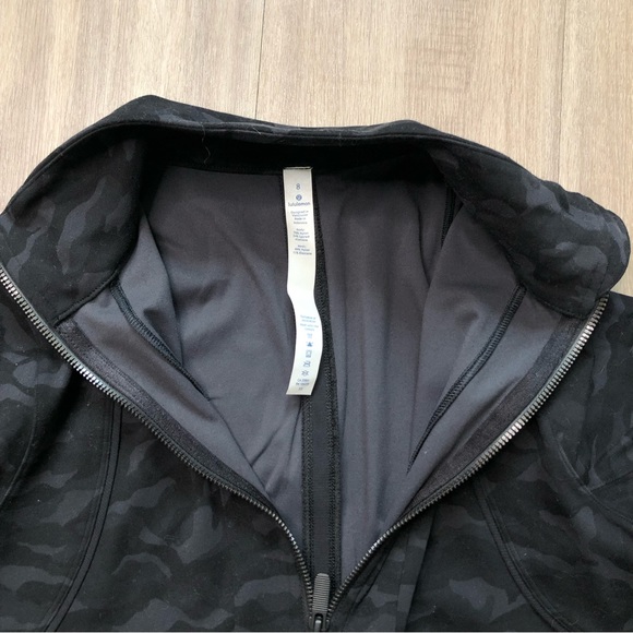 Lululemon Full Freedom Jacket Sequoia Camo Print Deep Coal Black - Picture 4 of 5